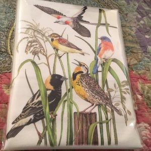 Springtime Birds Flour Sack Kitchen Towel NWT30x30